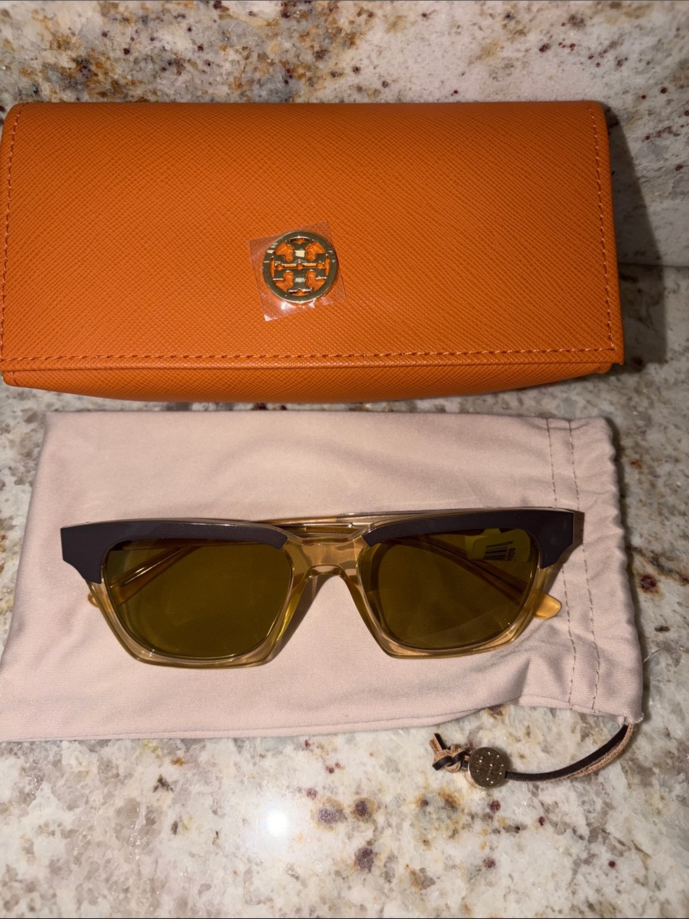 Tory Burch Runway Yellow-Tinted Sunglasses
